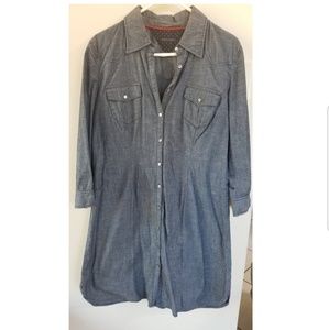 Chambray/Denim belted dress